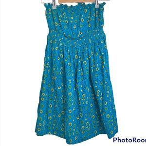 Free People Boho Strapless Cotton Mini Dress